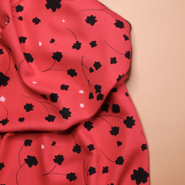 mind the Maker - ECOVERO™ Viskose - Leia Crepe - Florette - Crimson